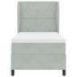 Preview: Boxspringbett mit Matratze Hellgrau 90x200 cm Samt