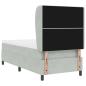 Preview: Boxspringbett mit Matratze Hellgrau 90x200 cm Samt