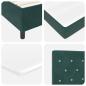 Preview: Boxspringbett mit Matratze Dunkelgrün 90x200 cm Samt
