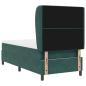 Preview: Boxspringbett mit Matratze Dunkelgrün 90x200 cm Samt