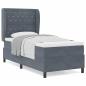Preview: Boxspringbett mit Matratze Dunkelgrau 100x200 cm Samt