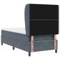 Preview: Boxspringbett mit Matratze Dunkelgrau 100x200 cm Samt