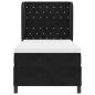 Preview: Boxspringbett mit Matratze Schwarz 100x200 cm Samt