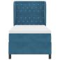 Preview: Boxspringbett mit Matratze Dunkelblau 100x200 cm Samt