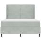 Preview: Boxspringbett mit Matratze Hellgrau 140x190 cm Samt