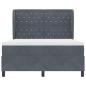 Preview: Boxspringbett mit Matratze Dunkelgrau 140x190 cm Samt