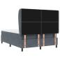 Preview: Boxspringbett mit Matratze Dunkelgrau 140x190 cm Samt