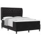 Preview: Boxspringbett mit Matratze Schwarz 140x190 cm Samt