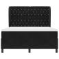 Preview: Boxspringbett mit Matratze Schwarz 140x190 cm Samt