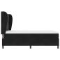 Preview: Boxspringbett mit Matratze Schwarz 140x190 cm Samt