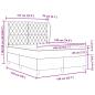 Preview: Boxspringbett mit Matratze Dunkelblau 140x190 cm Samt