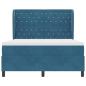 Preview: Boxspringbett mit Matratze Dunkelblau 140x190 cm Samt