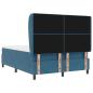 Preview: Boxspringbett mit Matratze Dunkelblau 140x190 cm Samt