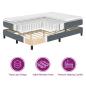Preview: Boxspringbett mit Matratze Dunkelgrau 140x200 cm Samt