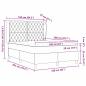 Preview: Boxspringbett mit Matratze Hellgrau 160x200 cm Samt