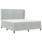 Preview: Boxspringbett mit Matratze Hellgrau 180x200 cm Samt