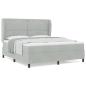 Preview: Boxspringbett mit Matratze Hellgrau 180x200 cm Samt