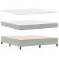 Preview: Boxspringbett mit Matratze Hellgrau 180x200 cm Samt