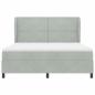 Preview: Boxspringbett mit Matratze Hellgrau 180x200 cm Samt