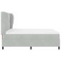 Preview: Boxspringbett mit Matratze Hellgrau 180x200 cm Samt