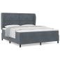 Preview: Boxspringbett mit Matratze Dunkelgrau 180x200 cm Samt