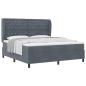 Preview: Boxspringbett mit Matratze Dunkelgrau 180x200 cm Samt