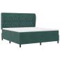 Preview: Boxspringbett mit Matratze Dunkelgrün 180x200 cm Samt