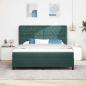 Preview: Boxspringbett mit Matratze Dunkelgrün 180x200 cm Samt