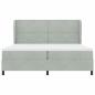 Preview: ARDEBO.de - Boxspringbett mit Matratze Hellgrau 200x200 cm Samt