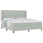 Preview: Boxspringbett mit Matratze Hellgrau 200x200 cm Samt