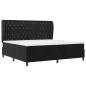 Preview: Boxspringbett mit Matratze Schwarz 200x200 cm Samt