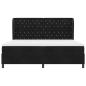 Preview: Boxspringbett mit Matratze Schwarz 200x200 cm Samt