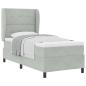 Preview: Boxspringbett mit Matratze Hellgrau 80x200 cm Samt