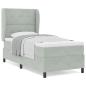 Preview: Boxspringbett mit Matratze Hellgrau 80x200 cm Samt