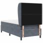 Preview: Boxspringbett mit Matratze Dunkelgrau 90x190 cm Samt