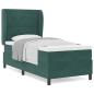 Preview: Boxspringbett mit Matratze Dunkelgrün 90x190 cm Samt