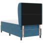 Preview: Boxspringbett mit Matratze Dunkelblau 90x190 cm Samt