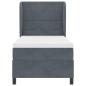 Preview: Boxspringbett mit Matratze Dunkelgrau 90x200 cm Samt