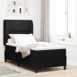Preview: ARDEBO.de - Boxspringbett mit Matratze Schwarz 90x200 cm Samt