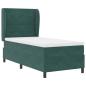 Preview: Boxspringbett mit Matratze Dunkelgrün 90x200 cm Samt