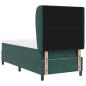 Preview: Boxspringbett mit Matratze Dunkelgrün 90x200 cm Samt