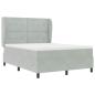 Preview: Boxspringbett mit Matratze Hellgrau 140x190 cm Samt