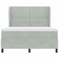 Preview: Boxspringbett mit Matratze Hellgrau 140x190 cm Samt