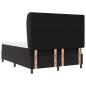Preview: Boxspringbett mit Matratze Schwarz 140x190 cm Samt