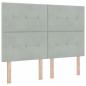 Preview: Boxspringbett mit Matratze Hellgrau 140x200 cm Samt