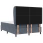 Preview: Boxspringbett mit Matratze Dunkelgrau 140x200 cm Samt