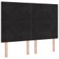 Preview: Boxspringbett mit Matratze Schwarz 160x200 cm Samt