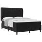 Preview: Boxspringbett mit Matratze Schwarz 160x200 cm Samt
