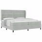 Preview: Boxspringbett mit Matratze Hellgrau 200x200 cm Samt