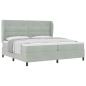 Preview: Boxspringbett mit Matratze Hellgrau 200x200 cm Samt